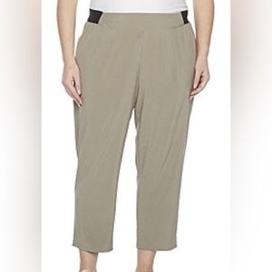 Smoke Gray Stylus-Plus Womens Mid Rise Straight Pull-On Pants
